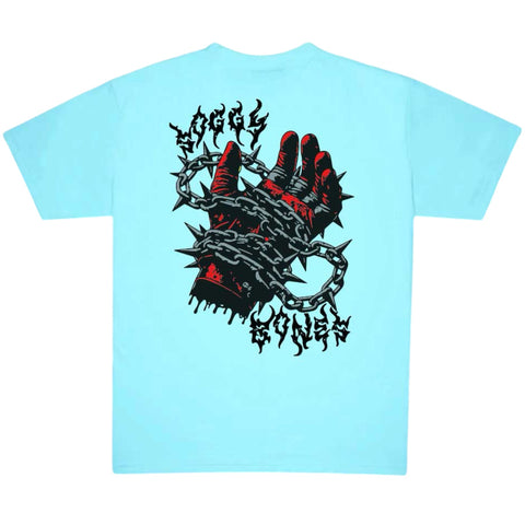 Soggybones In Chains Youth tee - sky blue