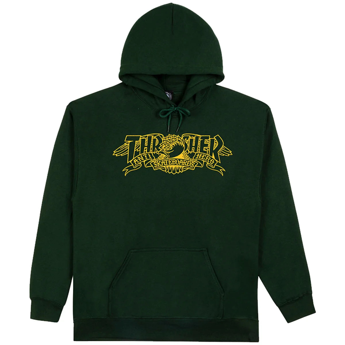 Thrasher Mag Banner Hood - Forrest Green