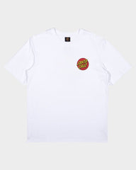 Classic dot chest tee - White