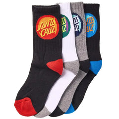 Santa Cruz bold shadow youth sock 4 pack