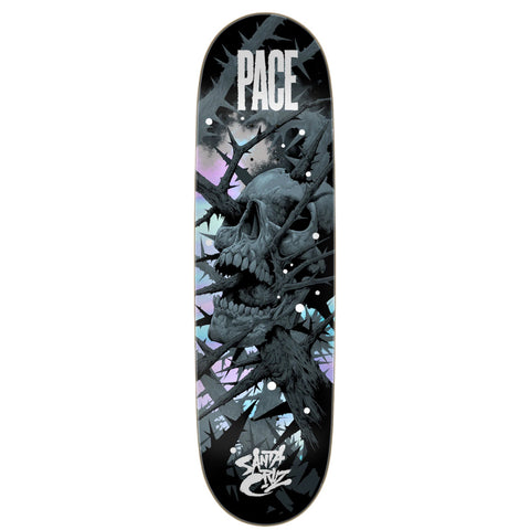 8.70in Pace Death Trap Silver Foil Santa Cruz Skateboard Deck