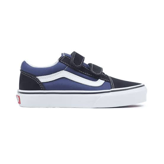 OLD SKOOL Velcro Youth Navy/White