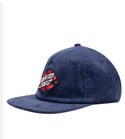 Santa Cruz broken dot cord cap YOUTH - Navy