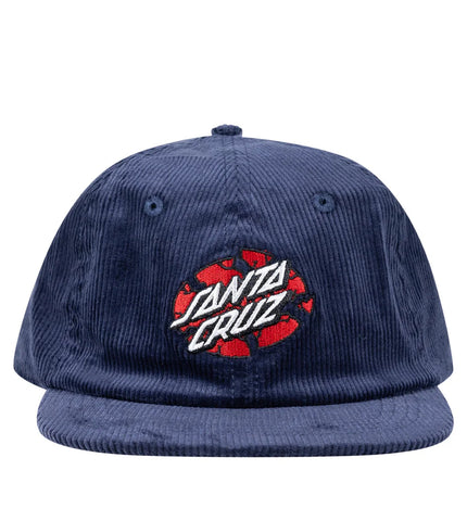 Santa Cruz broken dot cord cap YOUTH - Navy