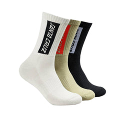 Santa Cruz Eliminate crew sock - light khaki black / 3 pack