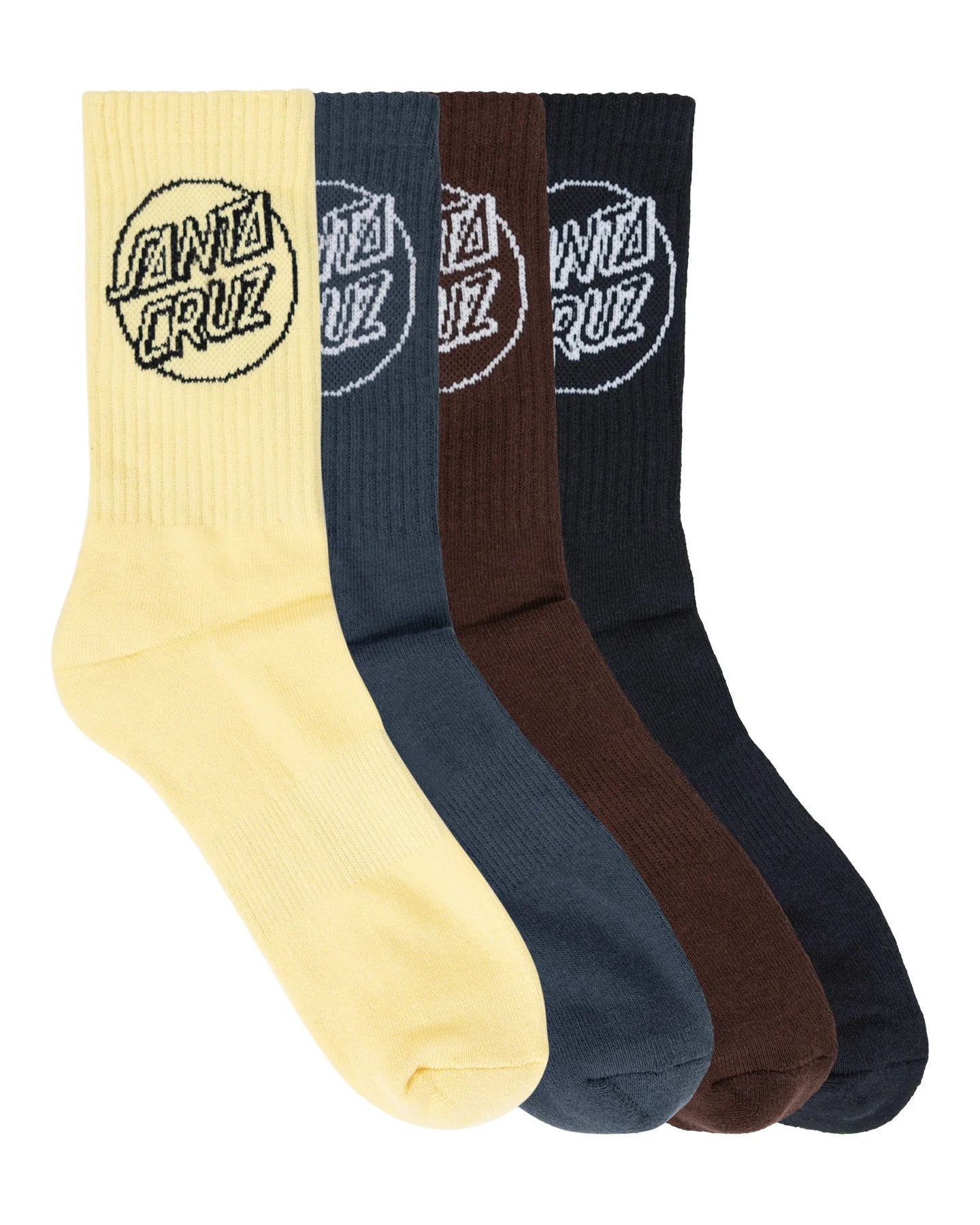 Opus dot sock - slate/brown/yellow/black 4pack