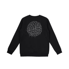 Santa Cruz check waste mono dot reflective sweater - black youth