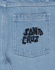 Santa Cruz yelling stack baggy denim jeans - mid blue